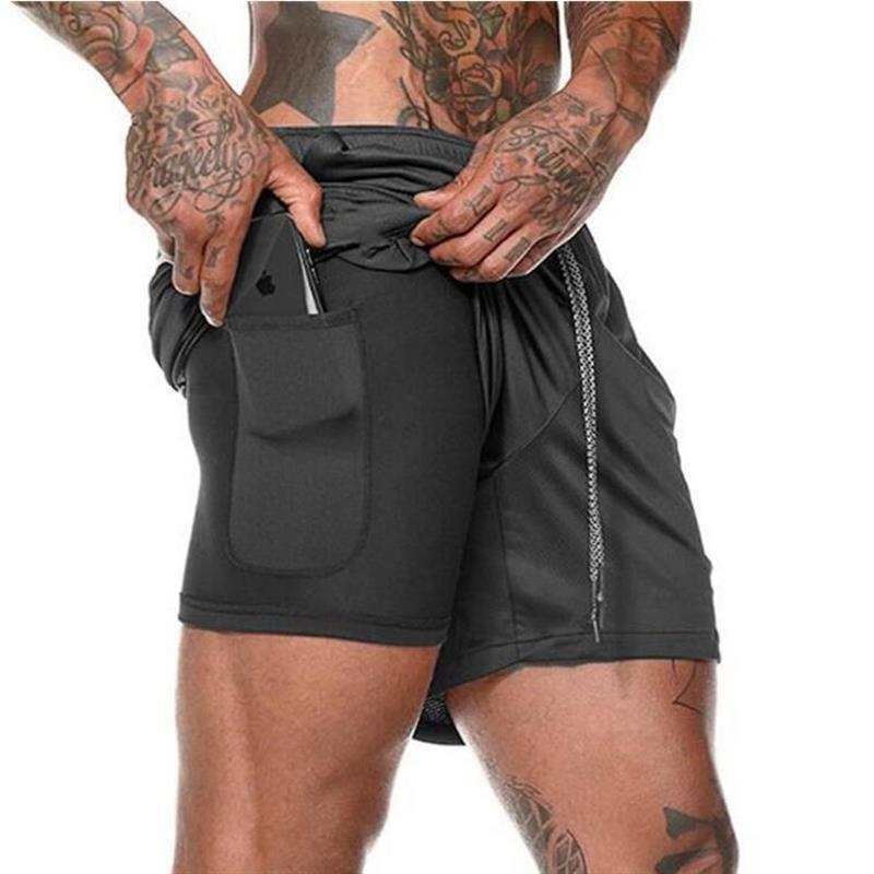 Men 2 in 1 Running Shorts