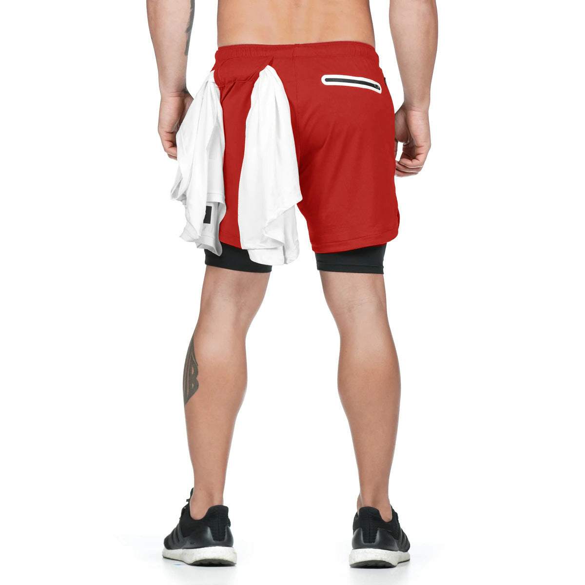 Men 2 in 1 Running Shorts