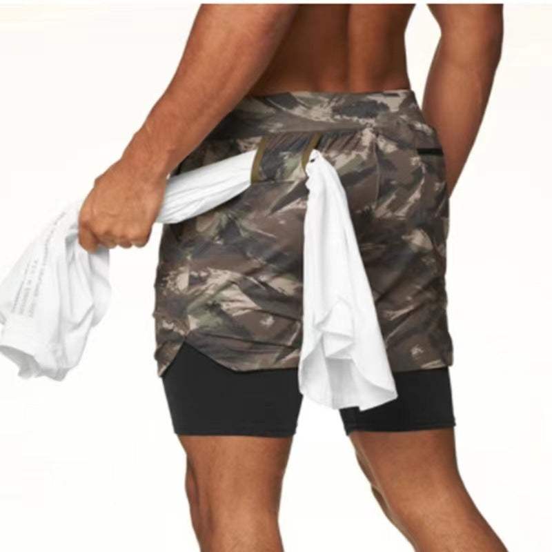 Men 2 in 1 Running Shorts