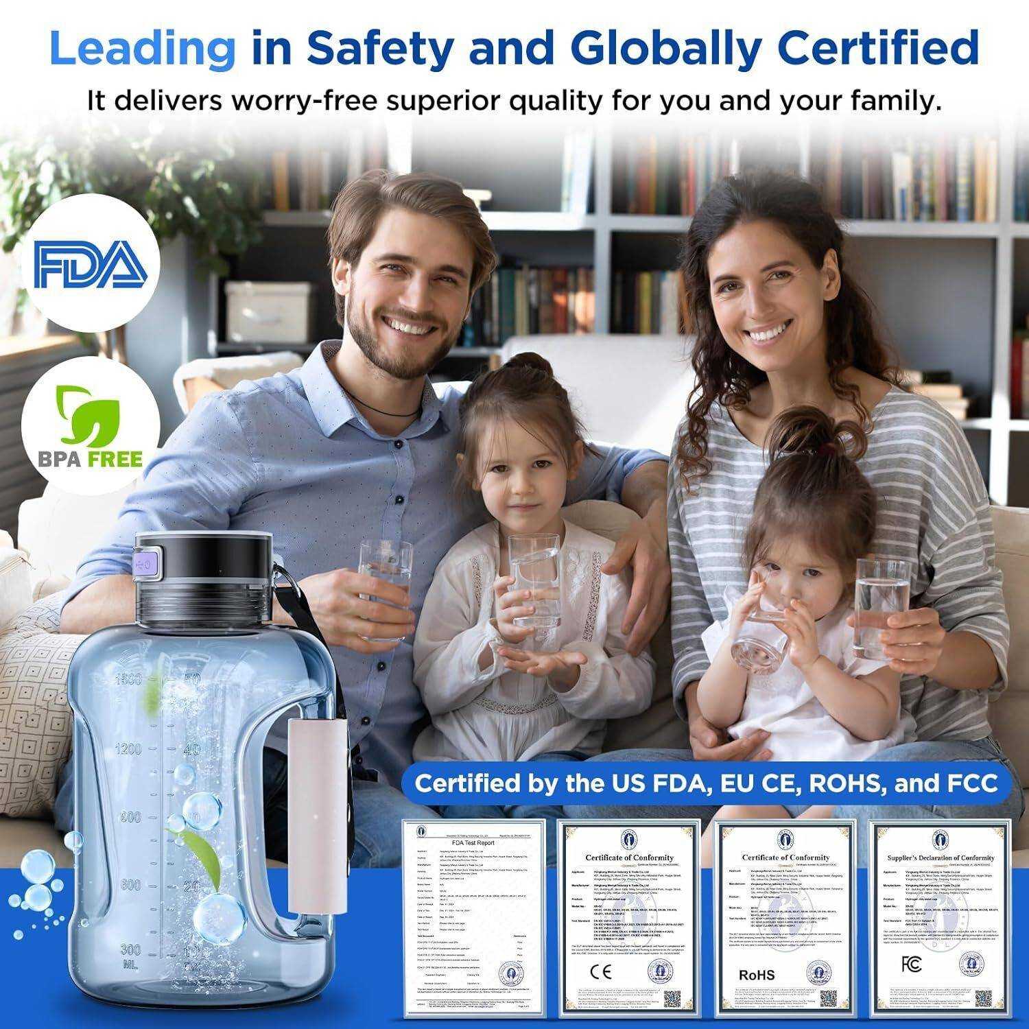 Rich Hydrogen Water Bottle