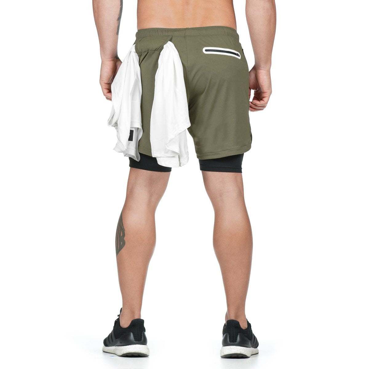 Men 2 in 1 Running Shorts