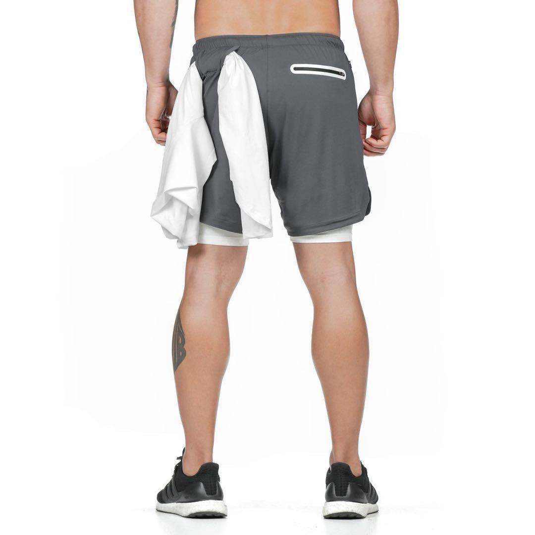 Men 2 in 1 Running Shorts