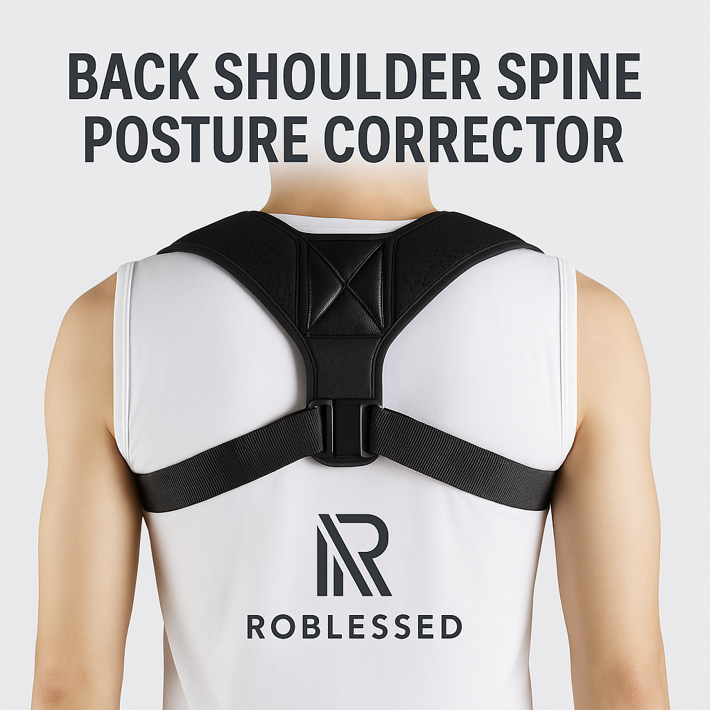 Back Shoulder Spine Posture Corrector – Adjustable Upper Back & Shoulder Support Brace for Men & Women
