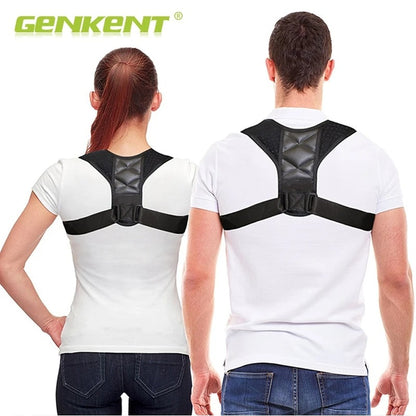 Back Shoulder Spine Posture Corrector – Adjustable Upper Back &amp; Shoulder Support Brace for Men &amp; Women